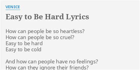 easy to be hard lyrics meaning|easy to be hard lyrics.